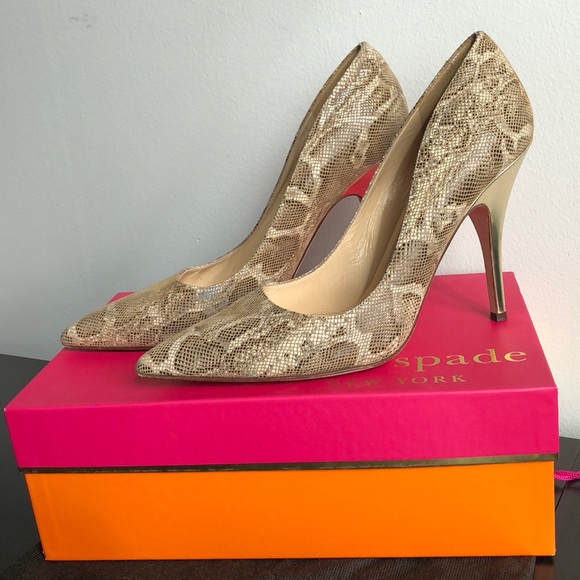 Kate Spade Licorice Pumps - Honey Boa Print 9.5 - Picture 6 of 8